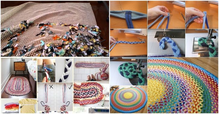 7 Adet Eski Tişörtlerden Kilim Yapımı Fikirleri