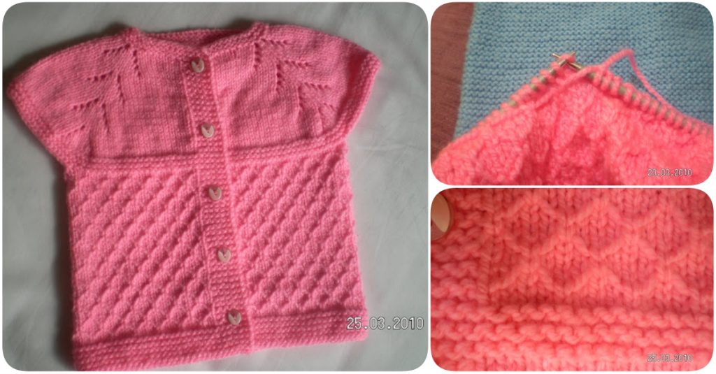 Yakadan başlamalı bebek yeleği yapılışı