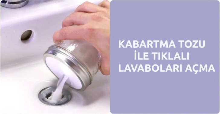 Kabartma Tozu İle Tıkalı Lavaboları Açma