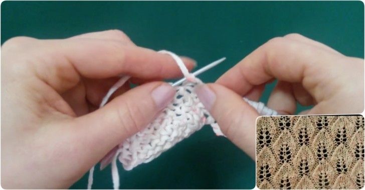 Ajurlu yaprak örgü modeli yapılışı