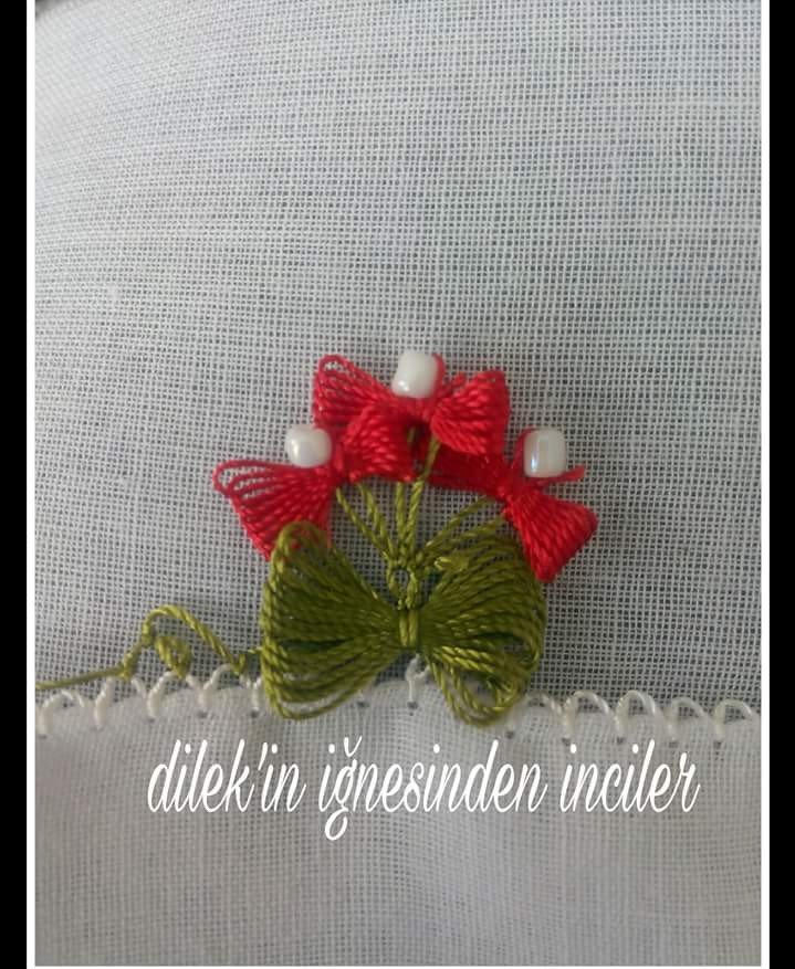 Boncuklu firkete oyası yapılışı 19