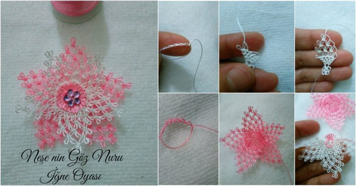 Pembe şeker oyası yapılışı