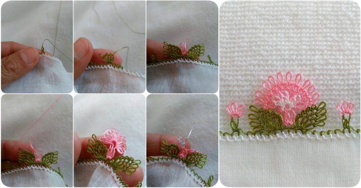 Pembe yazma oyası yapılışı