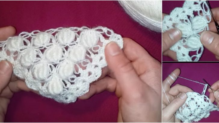 Tığ İşi Örgü Kurtçuk Şal Örneği Yapılışı