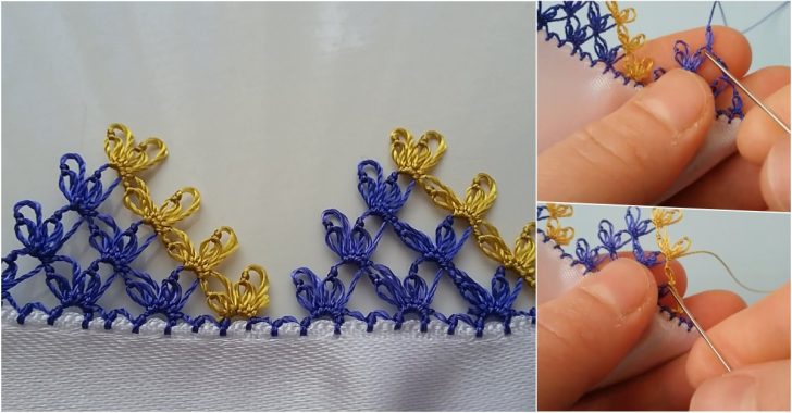 İğne oyası piramit modeli yapılışı