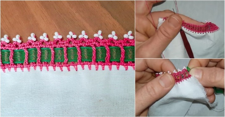 Kurdelalı Boncuklu Tren Yolu Oyası Yapımı