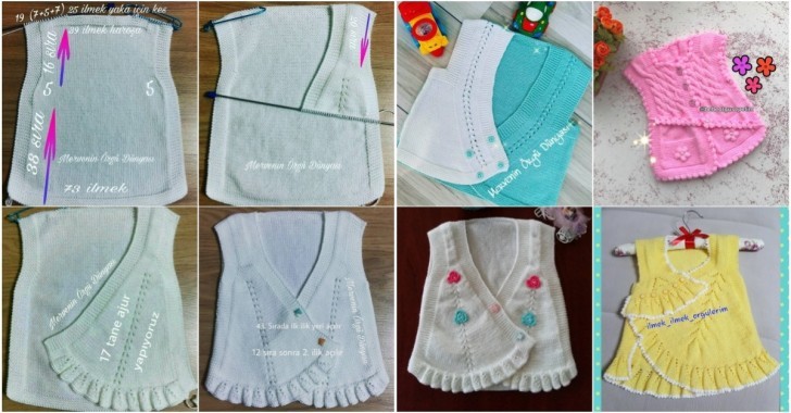 Fırfırlı Bebek Yeleği Modelleri ve Yapılışı