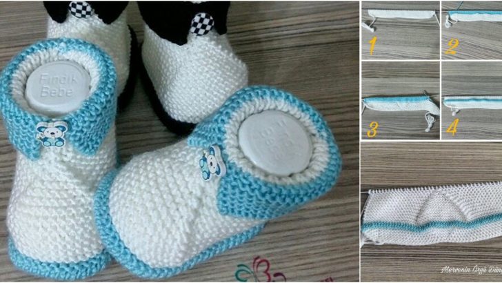 İKİ ŞİŞ YENİDOĞAN BEBEK PATİK YAPIMI 83