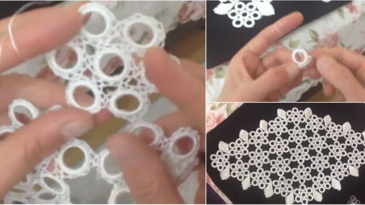 Halkalı Sehpa Örtüsü Danteli Yapılışı