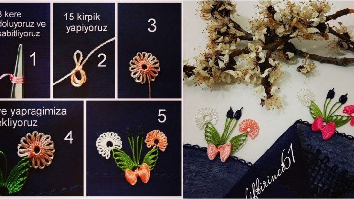 Makasa dolayarak iğne oyası modeli yapımı