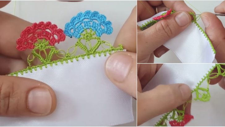 Tığ Oyası Buket Modeli Yapımı Videolu Anlatımlı Tığ Oyası Buket Modeli Yapımı Videolu Anlatımlı