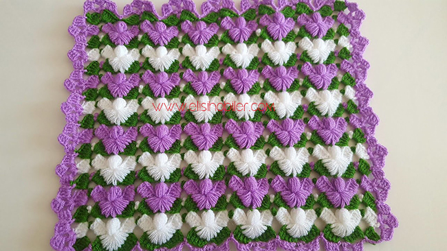 Çam dalı örgü modeli