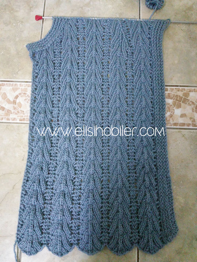 Çam dalı örgü modeli