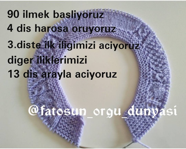 Saç örgüsü bebek yeleği yapılışı 1