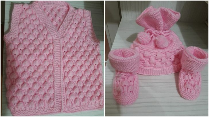 Ahududu Örgü Modelli Bebek Yelek Yapılışı Türkçe Videolu Ahududu Örgü Modelli Bebek Yelek Yapılışı Türkçe Videolu